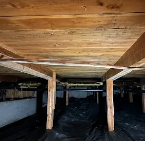 Crawl space after cleanup and repair