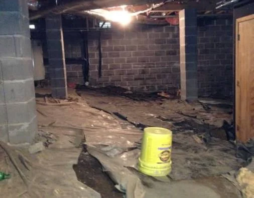 Clean encapsulated crawl space