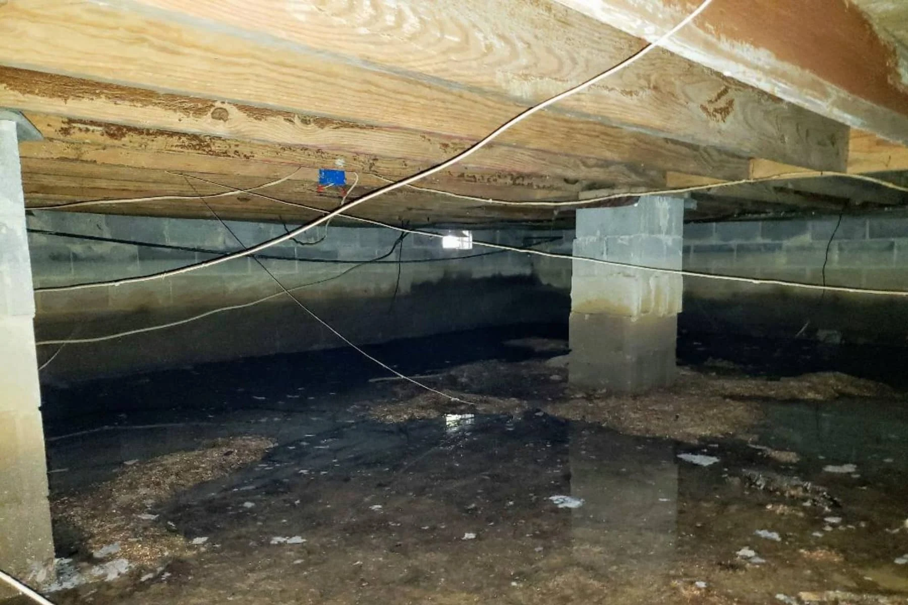 Crawl space drainage problem